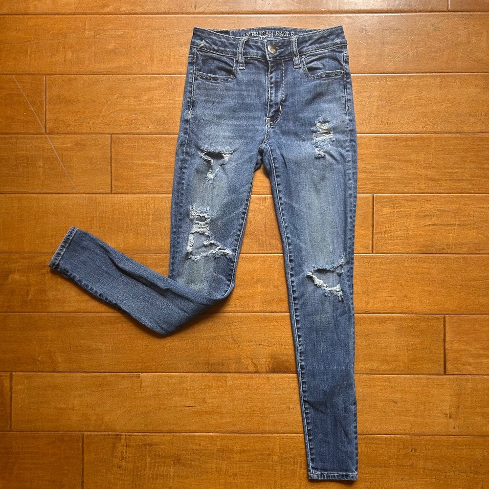 American Eagle Super Stretch High Rise Jeggings Size 0